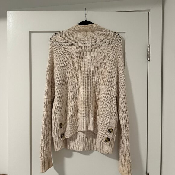 Madewell Mock Neck Side Button Pullover | Size M - Picture 2 of 2